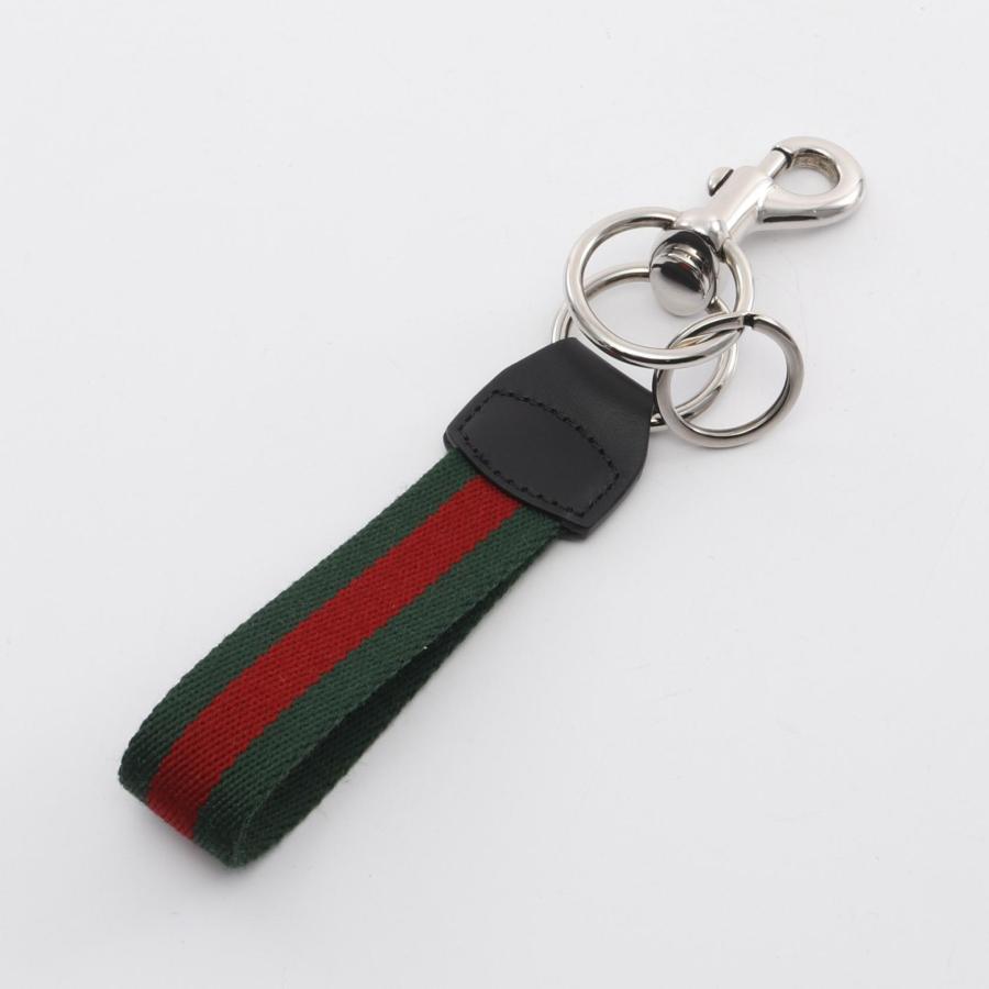 GUCCI キーリング ウェブストライプ GGロゴ GUCCI（グッチ） ウェブ ストライプ キーチェーン ブランドオフ