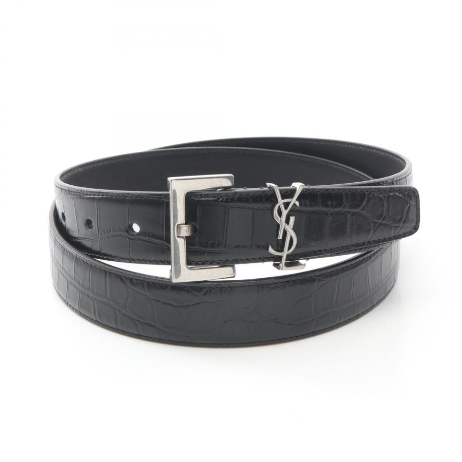 サンローラン SAINT LAURENT カサンドラ ベルト 衣料品 レザー メンズ レディース ブラック系 634440DZE0E100095 【新品】 サンローラン カサンドラ ブランドオフ SAINT LAURENT レザー ベルト