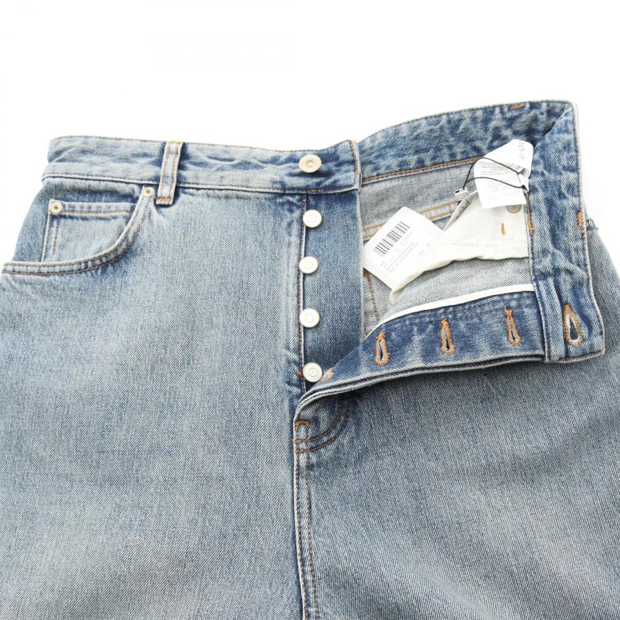 LOEWE ロエベ ウォッシュドカットオフデニム LOEWE ロエベ ワイドレッグジーンズ ウォッシュドデニム