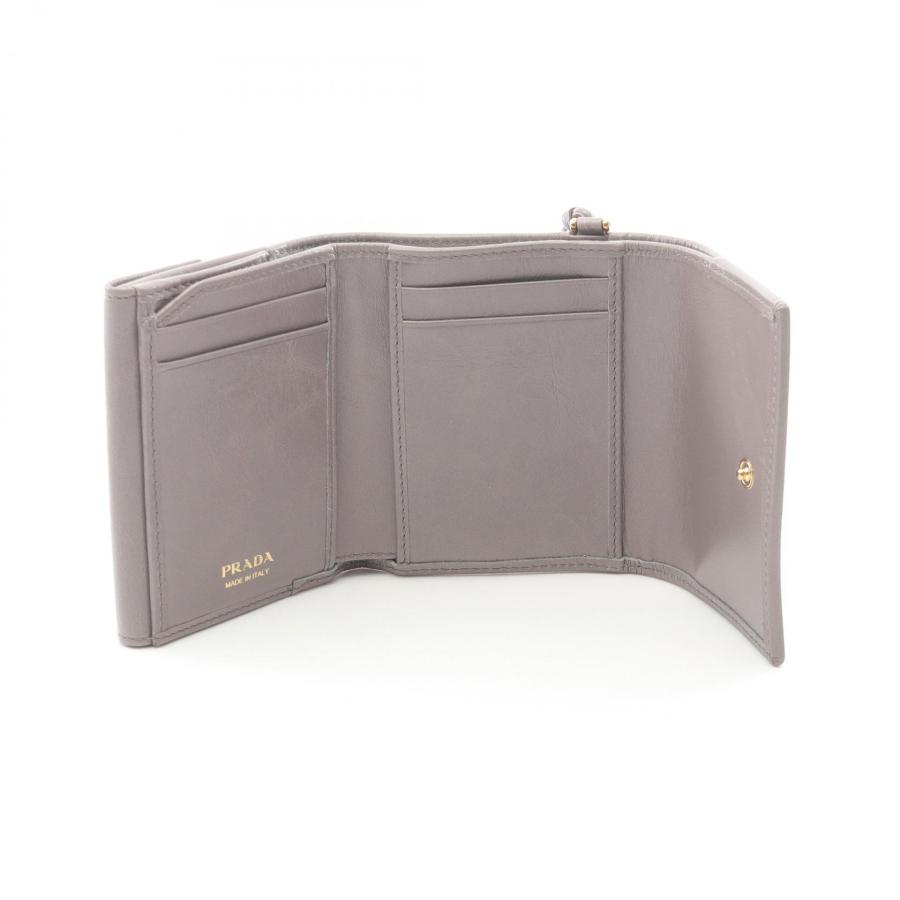 プラダ PRADA SOFT LUX 二つ折り財布 財布 レザー メンズ レディース グレー系 2ML0492CX7F0116 【新品】 SOFT LUX 二つ折り財布 レザー グレー プラダ – RECLO