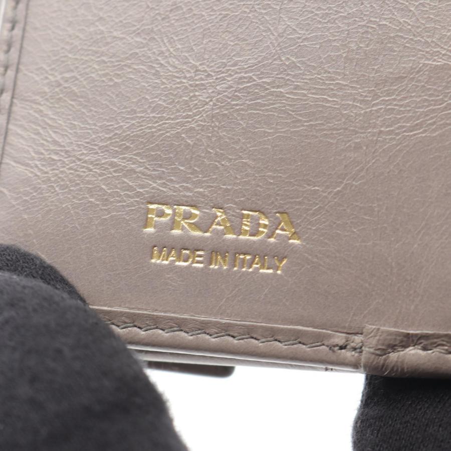PRADA（プラダ） SOFT LUX ブランドオフ レザー 三つ折り長財布 ソフト