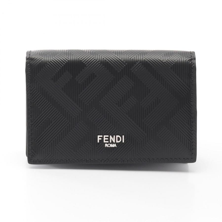 FENDI（フェンディ） シャドー ズッカ ブランドオフ レザー カード