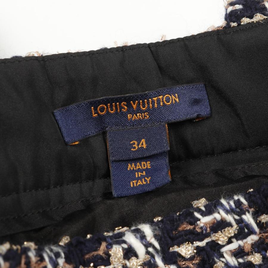【美品】LOUIS VUITTONチェーンデザイン スカート ブラック LOUIS VUITTON（ルイ・ヴィトン） チェーンディテール ブランドオフ