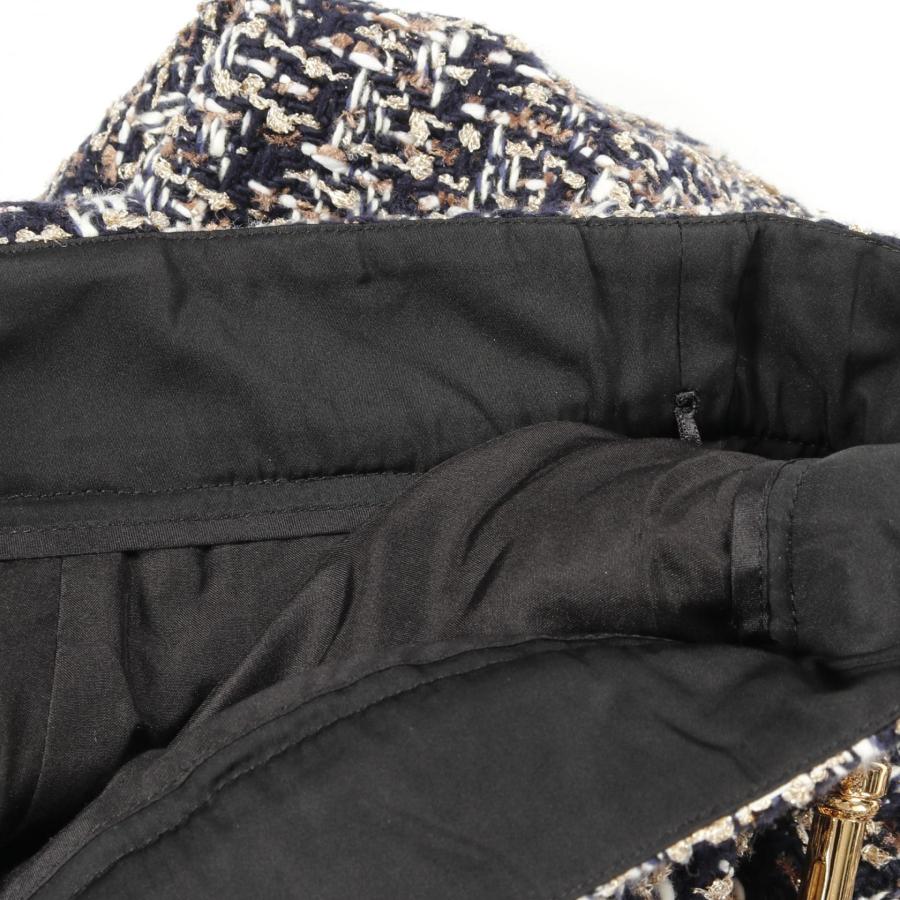 【美品】LOUIS VUITTONチェーンデザイン スカート ブラック LOUIS VUITTON（ルイ・ヴィトン） チェーンディテール ブランドオフ