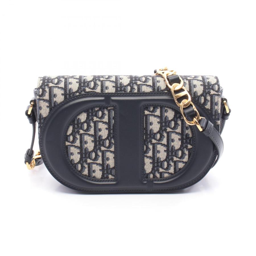Christian Dior 希少 ショルダーバッグ CDロゴ 革×キャンバス ディオール CDシグネチャー オブリーク カメラバッグ ブランドオフ