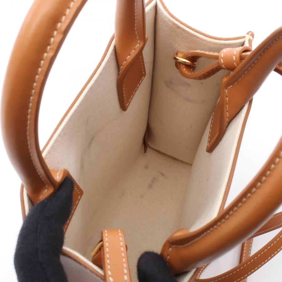 【汚れあり】celine ミニ バーティカルカバ ハンドバッグ キャンバス CELINE（セリーヌ） ミニ バーティカルカバ ブランドオフ キャンバス