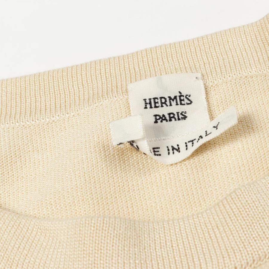 エルメス ツイルレーヌ ニットポロ シルク×コットンカシミヤ XS ■MNK4 HERMES / エルメス】ツイルレーヌ シルク切替ニット | 時代を超えて