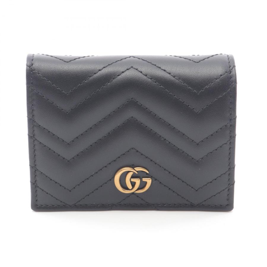 GUCCI（グッチ） GGマーモント ブランドオフ レザー 二つ折り財布