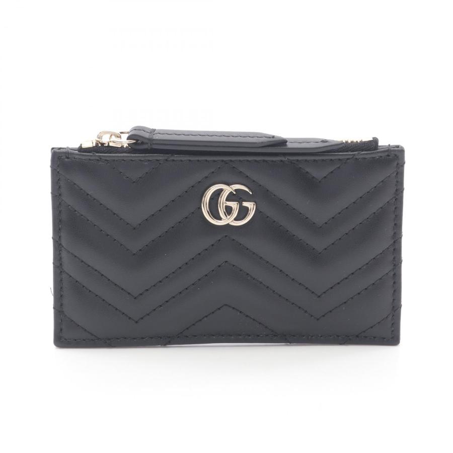 GUCCI（グッチ） ダブルG ブランドオフ レザー コインケース レザー 