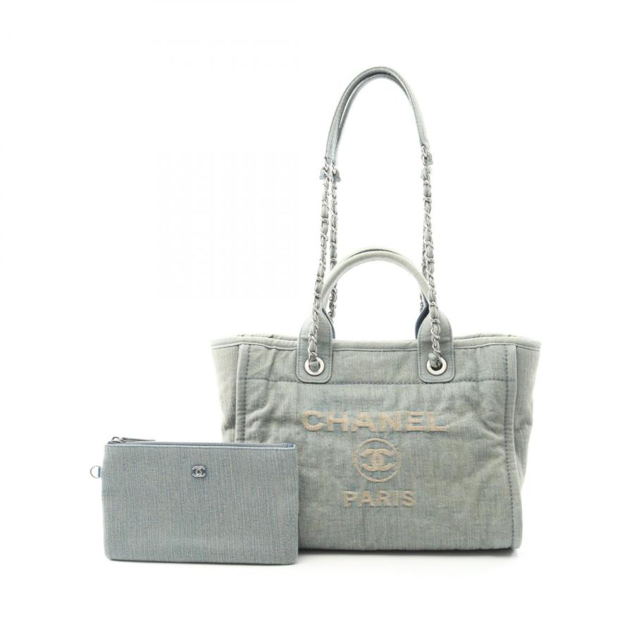 CHANEL シャネル ドーヴィル スモール ブランドオフ デニム トート 