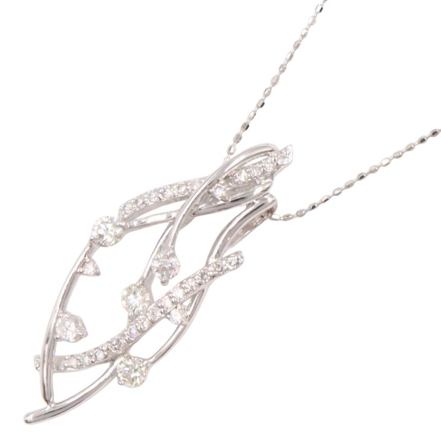 ジュエリー ダイヤ ネックレス ブランドオフ JEWELRY K18WG（ホワイト