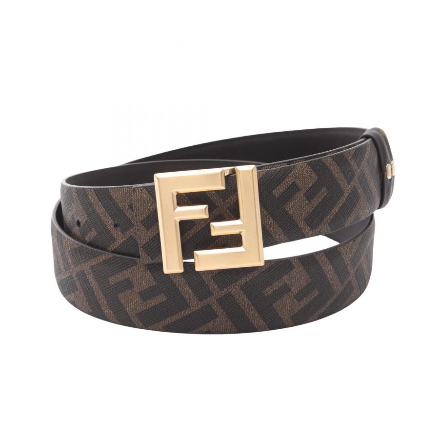 FENDI ベルト FFロゴ バックル ブラック フェンディ FENDI（フェンディ） FFロゴ バックル ブランドオフ レザー ベルト