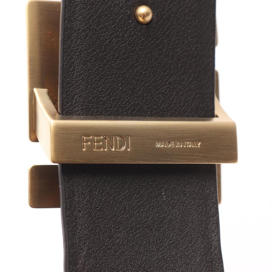 FENDI（フェンディ） FFロゴ バックル ブランドオフ レザー ベルト