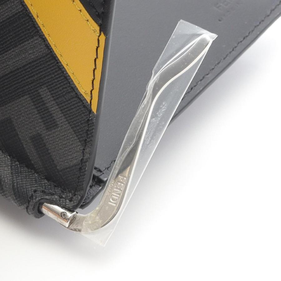 FENDI（フェンディ） カードケース グレーファブリック マネークリップ