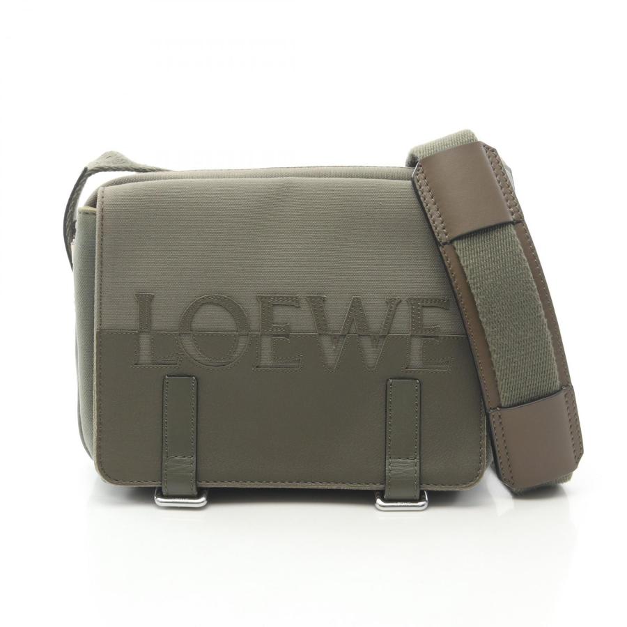 新品未使用　LOEWE オリーブグリーン メッセンジャーバッグ LOEWE（ロエベ） MILITARY MESSENGER SIGNAT ミリタリー