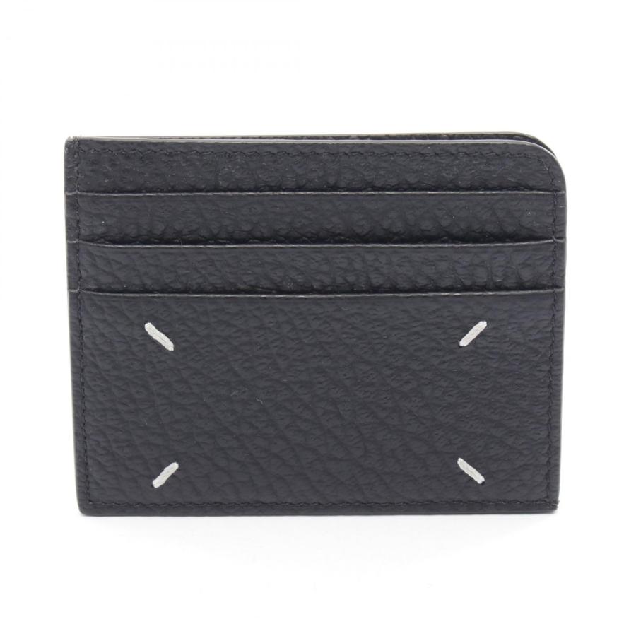 未使用/付属品完備✨メゾンマルジェラ カードケース 4ステッチ レザー ブラック メゾン マルジェラ 4ステッチ ブランドオフ Maison Margiela レザー