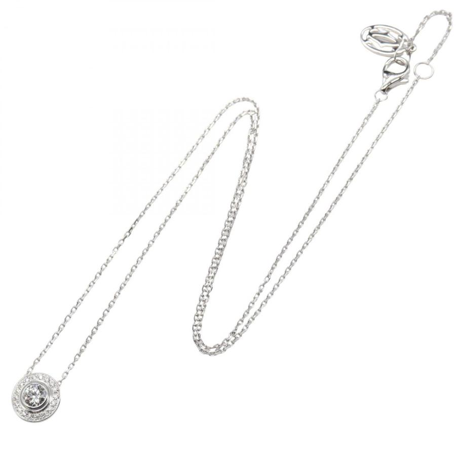 カルティエ ダムール ネックレス パヴェダイヤ ブランドオフ CARTIER K18WG（ホワイトゴールド） ネックレス 75_1