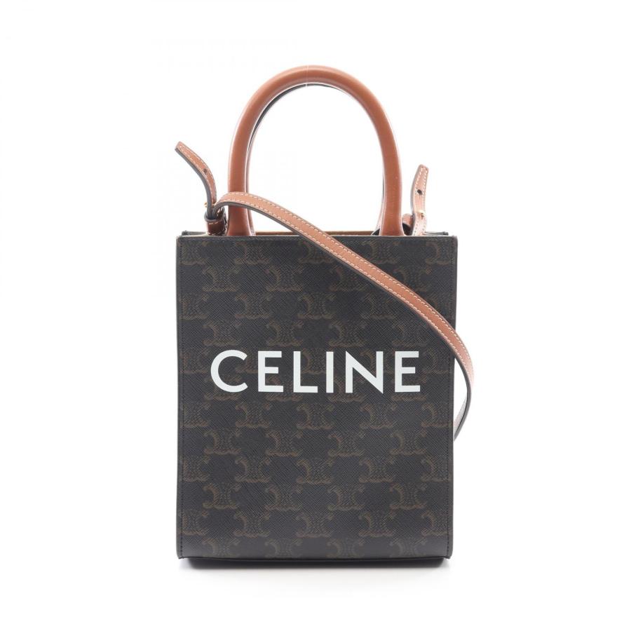 CELINE ミニバーティカル 新品同様 CELINE（セリーヌ） ミニ バーティカル カバ トリオンフ ブランドオフ