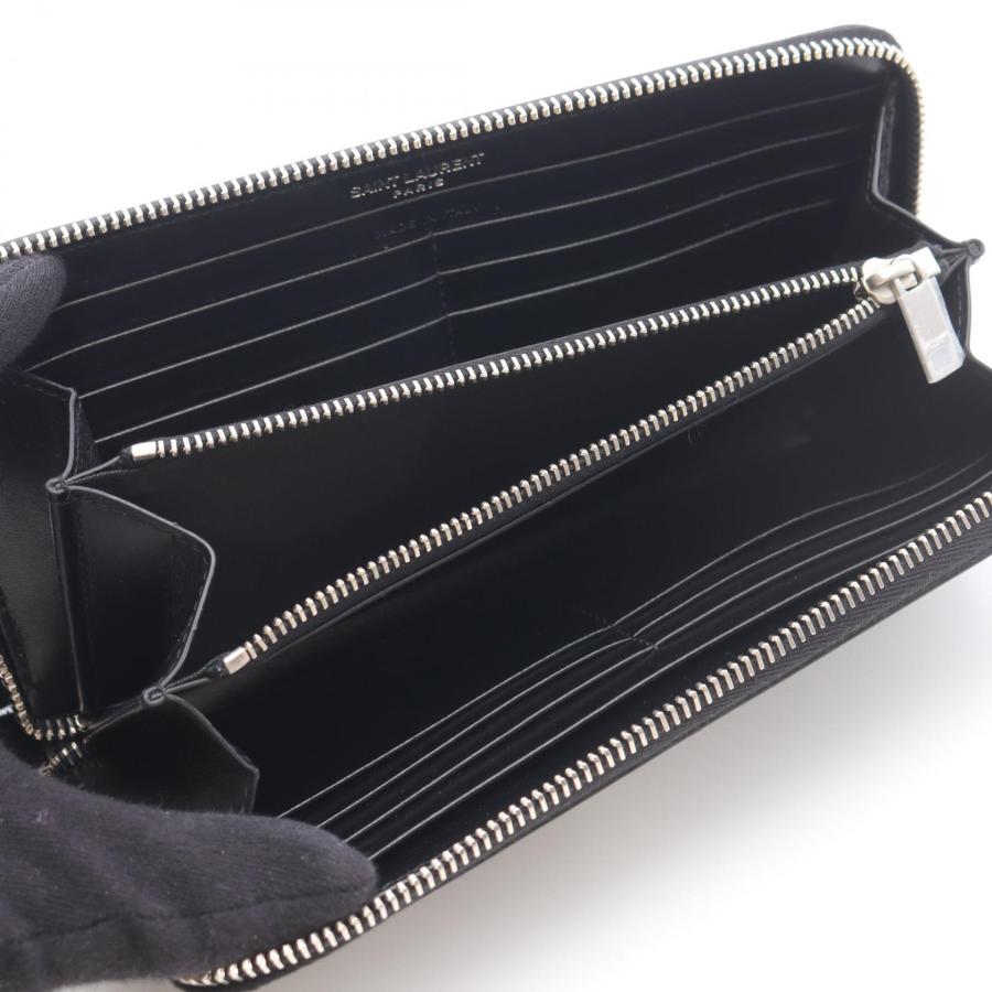 サンローランパリ SAINT LAURENT PARIS モノグラム ラウンド長財布 ラウンド長財布 財布 レザー メンズ レディース ブラック系 6174150SX0E1000 【新品】 サンローランパリ モノグラム ラウンド長財布 ブランドオフ SAINT