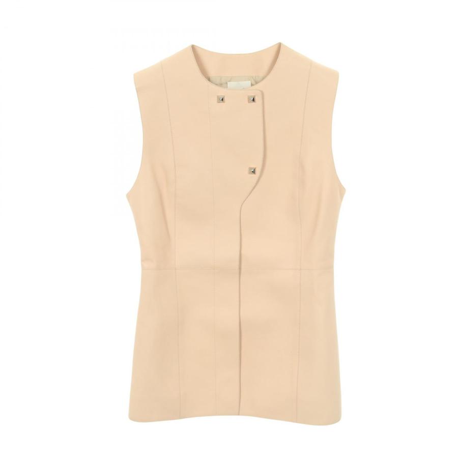 HERMES（エルメス） ジレ ブランドオフ レザー ベスト 中古 レディース