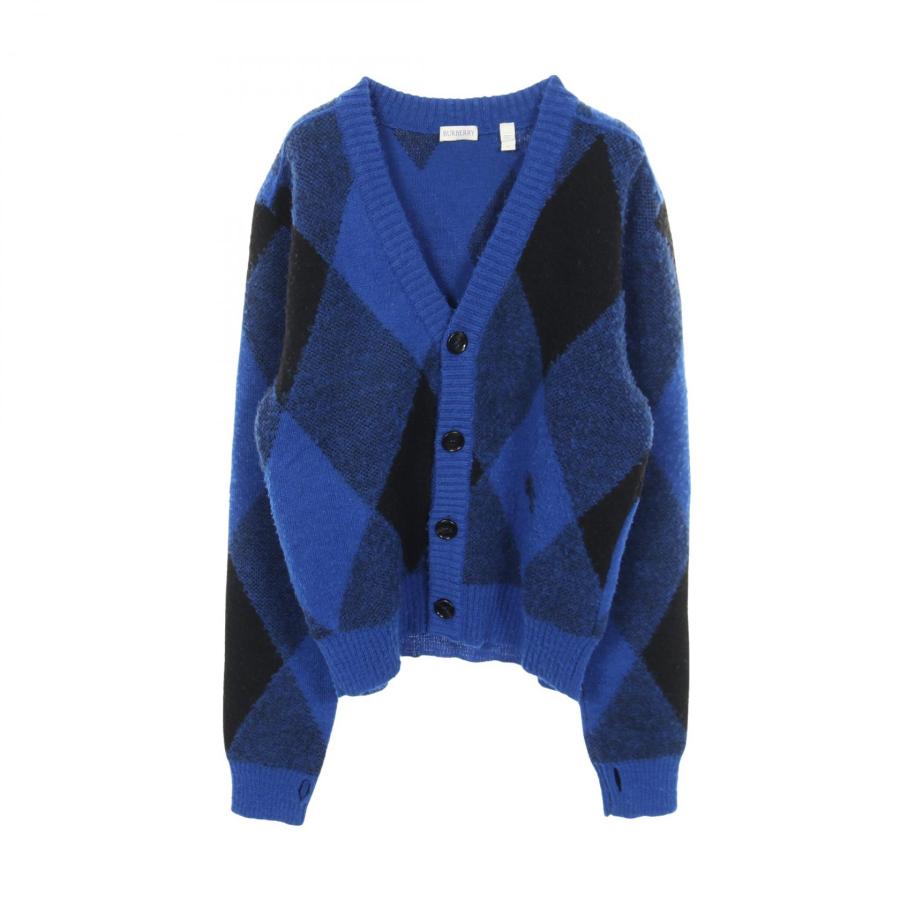 バーバリー BURBERRY Argyle Check カーディガン 衣料品 トップス ウール メンズ ブルー系 / ブラック系 【中古】 BURBERRY（バーバリー） Argyle Check ブランドオフ ウール