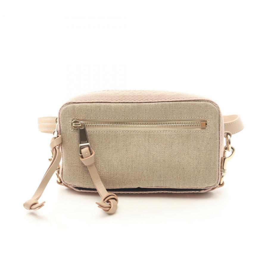 Chloé ショルダーバッグ ベージュ キャンバス Chloe（クロエ） WOODY BELT BAG ブランドオフ キャンバス ショルダー