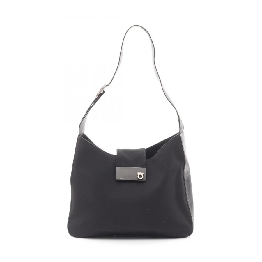 サルヴァトーレフェラガモガンチーニブラックレザーレディースショルダーバック サルヴァトーレフェラガモ ガンチーニ ブランドオフ Salvatore