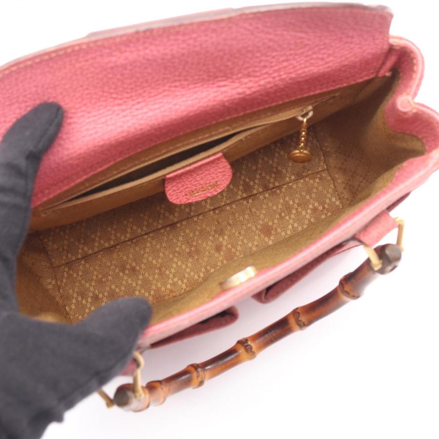 GUCCI（グッチ） バンブー ブランドオフ スウェード ハンドバッグ