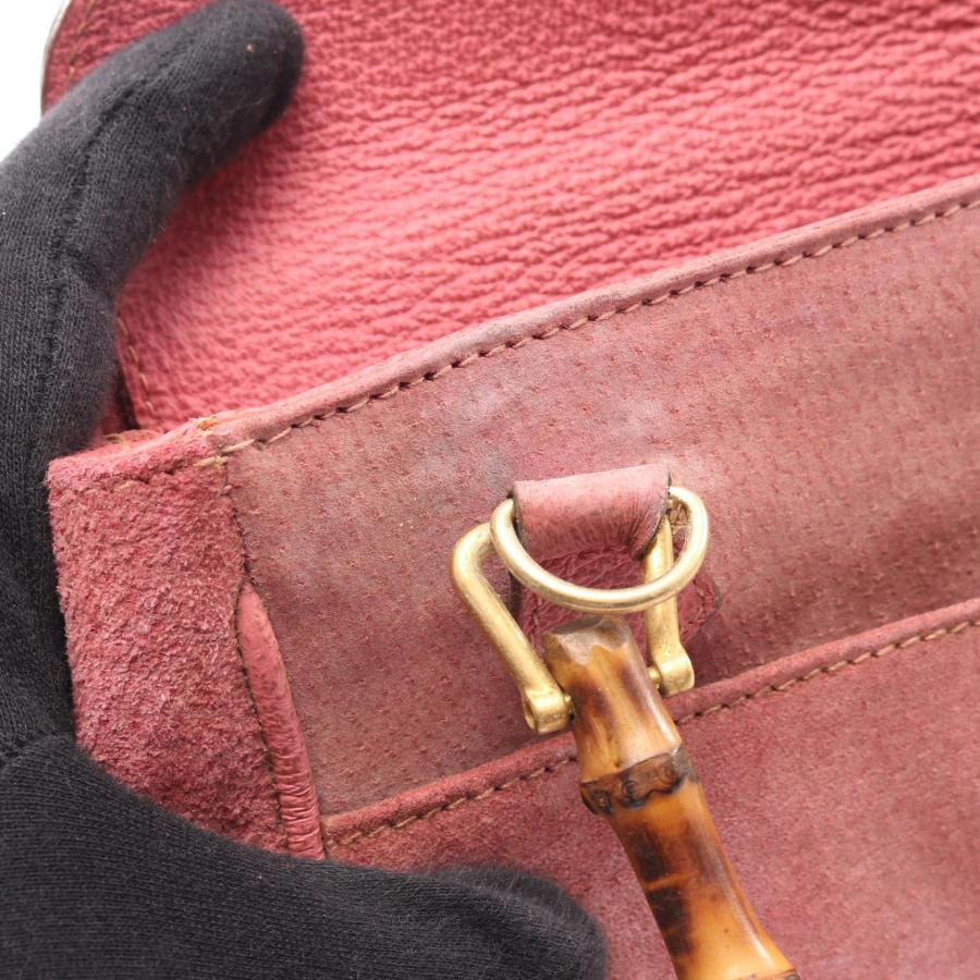 GUCCI（グッチ） バンブー ブランドオフ スウェード ハンドバッグ
