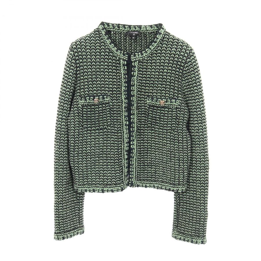 CHANEL ボタンニットジャケットカーディガン CHANEL（シャネル） ココマークボタン ニットジャケット ツイード