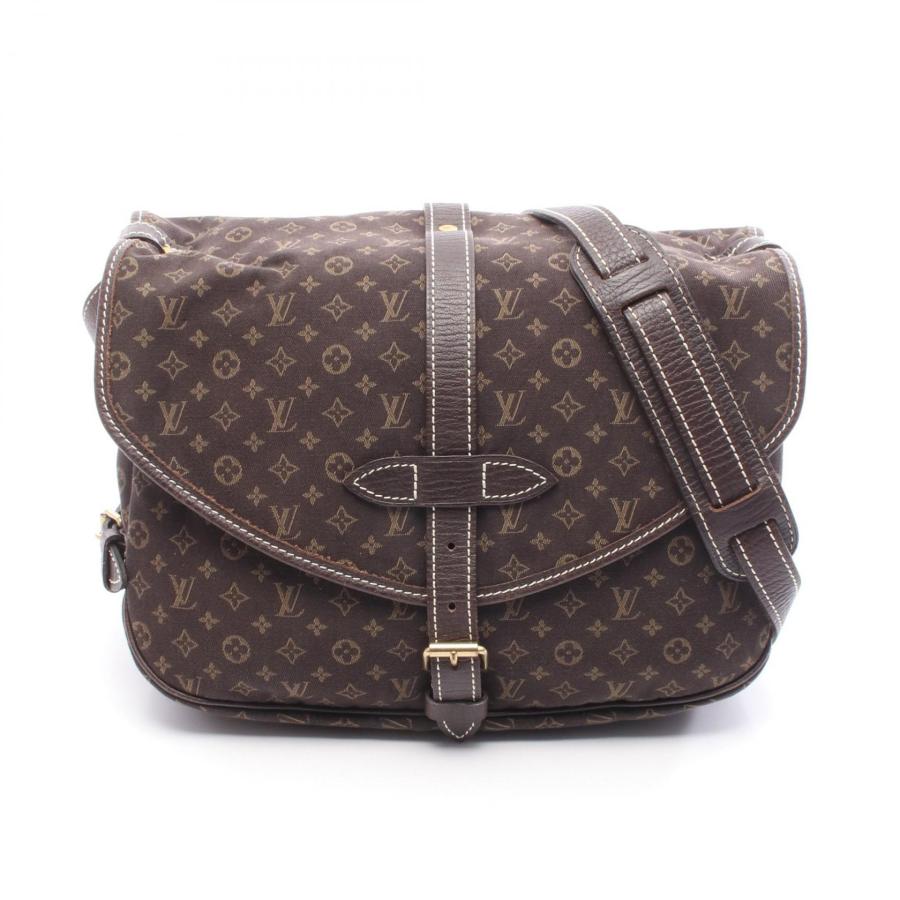 ルイ・ヴィトン LOUIS VUITTON ソミュール ショルダーバッグ バッグ キャンバス レザー モノグラム・ミニ・ラン レディース ブラウン系 M95227 【中古】 LOUIS VUITTON（ルイ・ヴィトン） ソミュール ブランドオフ ショルダー