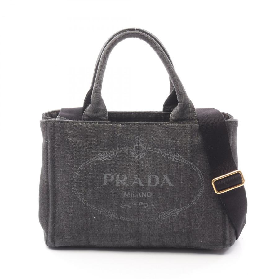 プラダ PRADA カナパ トートバッグ バッグ デニム レディース グレー系 PRADA（プラダ） CANAPA カナパ ブランドオフ デニム トートバッグ