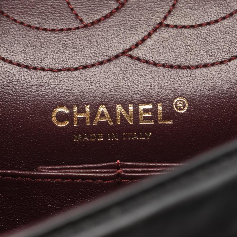 シャネル CHANEL 2.55 マトラッセ マドモアゼルチェーン Wフラップ ショルダーバッグ バッグ ウール レディース レッド系 / ブラック系 【中古】 CHANEL（シャネル） 2.55 マトラッセ マドモアゼルチェーン Wフラップ