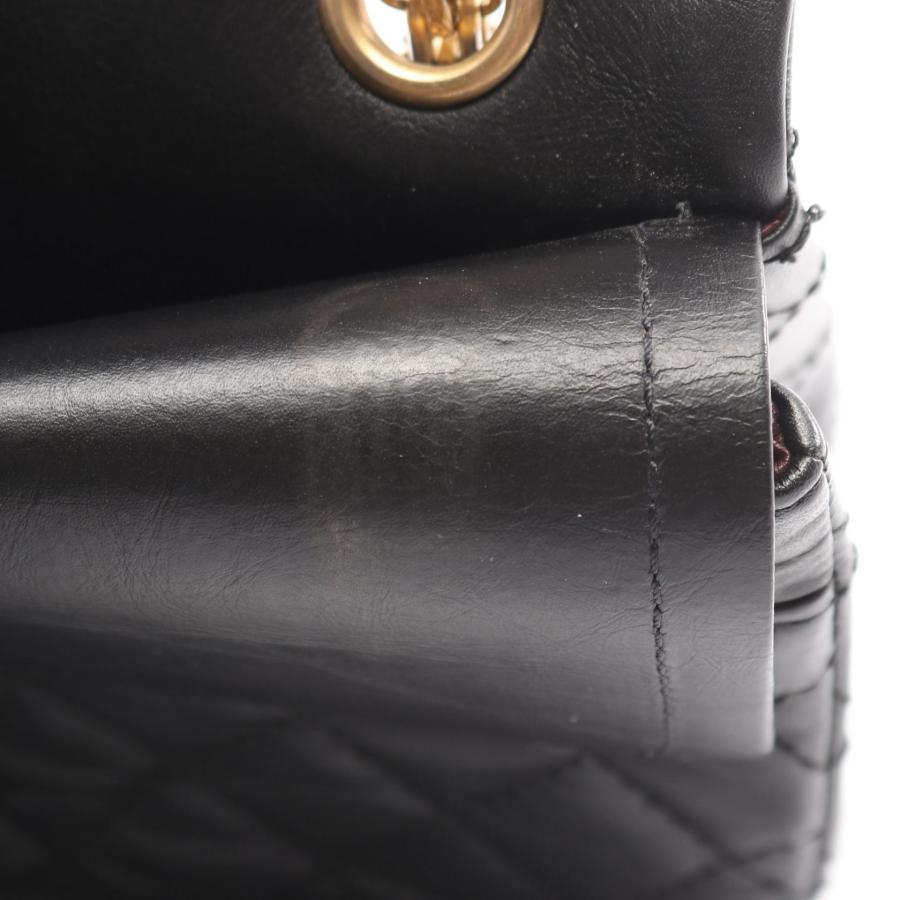 シャネル CHANEL 2.55 マトラッセ マドモアゼルチェーン Wフラップ ショルダーバッグ バッグ カーフ（牛革） レディース ブラック系 A37586 【中古】 CHANEL（シャネル） 2.55 マトラッセ マドモアゼルチェーン Wフラップ