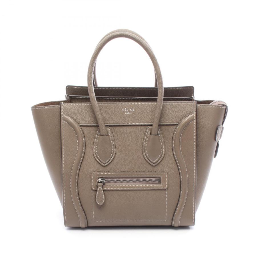 CELINE セリーヌ ラゲージ マイクロショッパー ハンドバッグ 持手擦れ無し CELINE（セリーヌ） ラゲージ マイクロショッパー ブランドオフ レザー