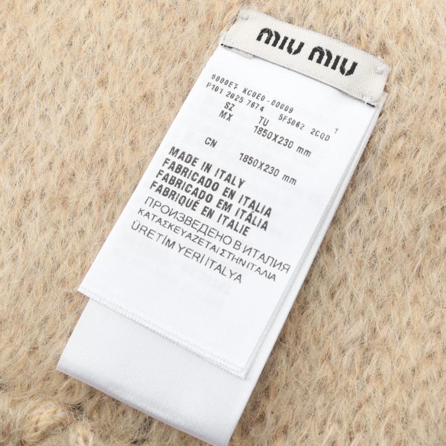 爆買 ミュウ ミュウ ロゴ ブランドオフ Miu Miu ウール マフラー モヘア/ポリミアド/ウール レディースの画像