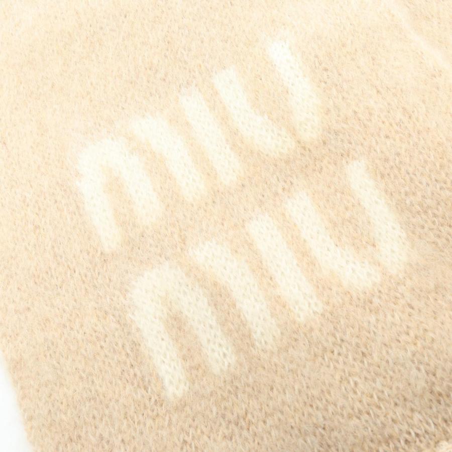 爆買 ミュウ ミュウ ロゴ ブランドオフ Miu Miu ウール マフラー モヘア/ポリミアド/ウール レディースの画像