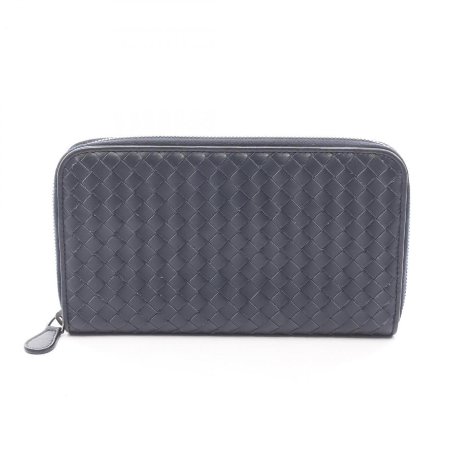 【美品】BOTTEGA VENETA 長財布 グレー イントレチャート ボッテガヴェネタ イントレチャート ブランドオフ BOTTEGA VENETA
