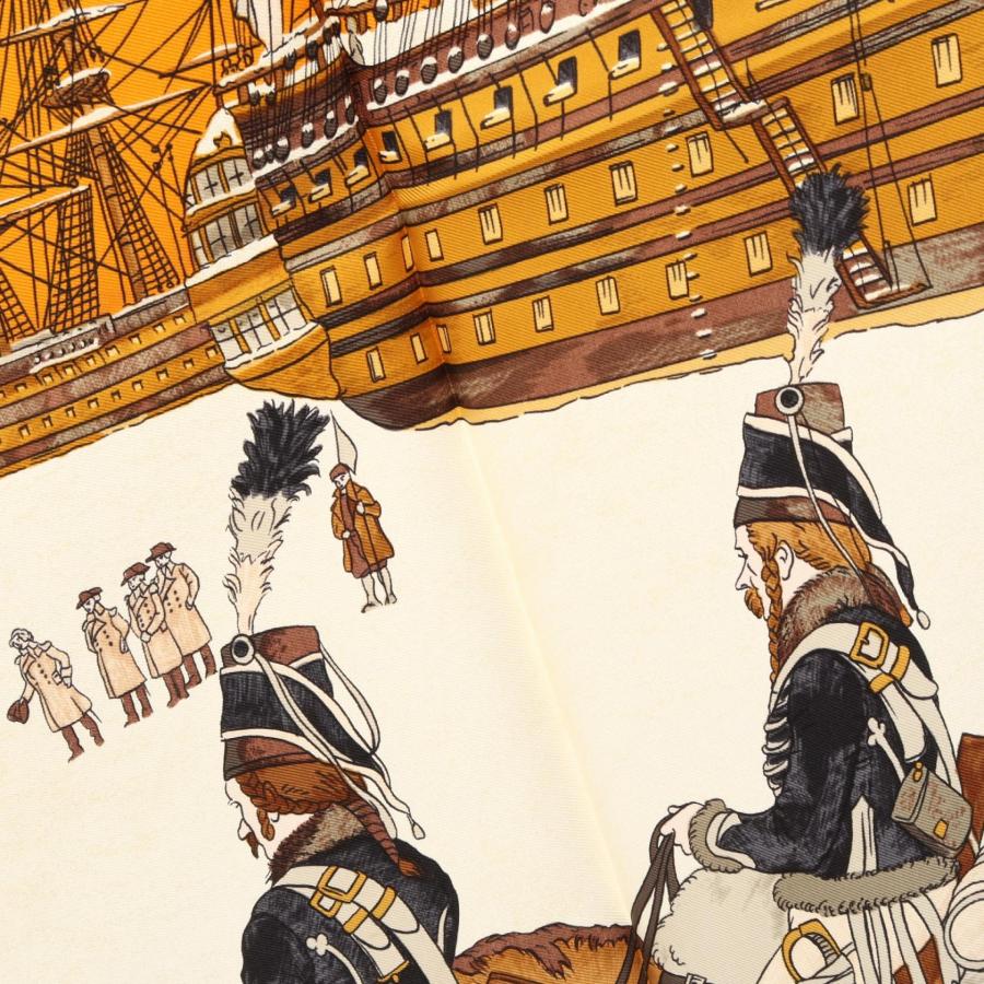 HERMES（エルメス） カレ90 MARINE ET CAVALERIE ブランドオフ シルク
