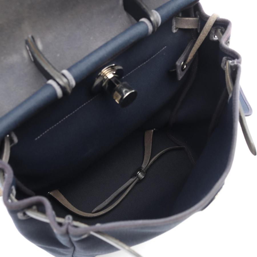 美品 正規品 エルメス エールバッグ アド リュック 濃紺 エルメス(HERMES)エルメス エールバッグジップアドPM リュックサック