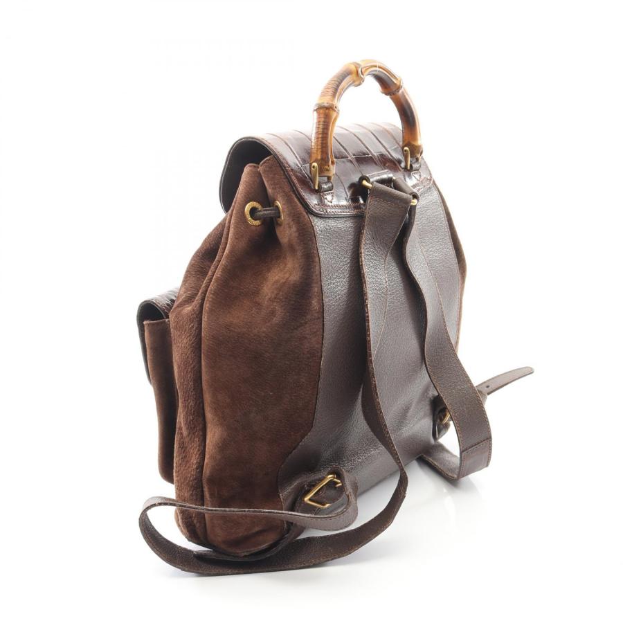 ※GW限定10%オフ【未使用】GUCCI グッチ バンブーリュック スウェード GUCCI（グッチ） 爆買 バンブー ブランドオフ スウェード リュック