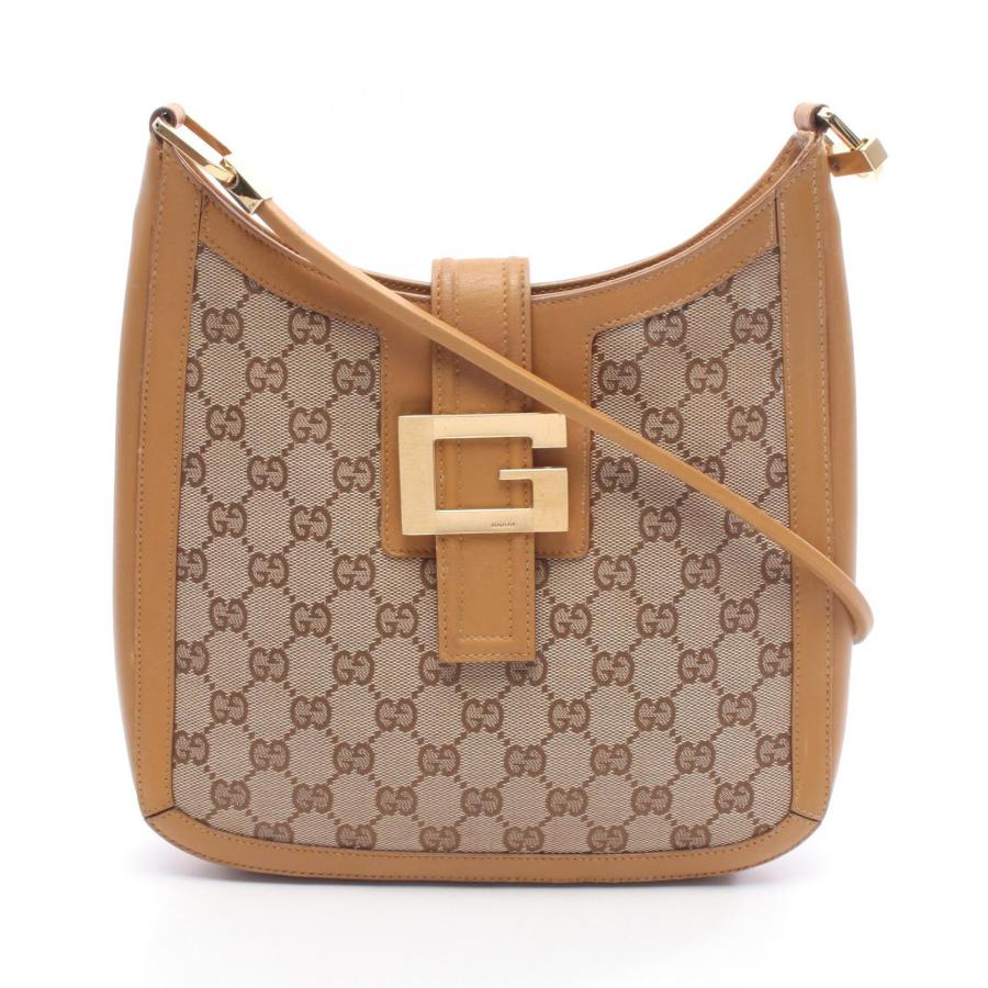 GUCCIショルダーバッグ キャンバス レザー GUCCI（グッチ） GGキャンバス ブランドオフ キャンバス ショルダー