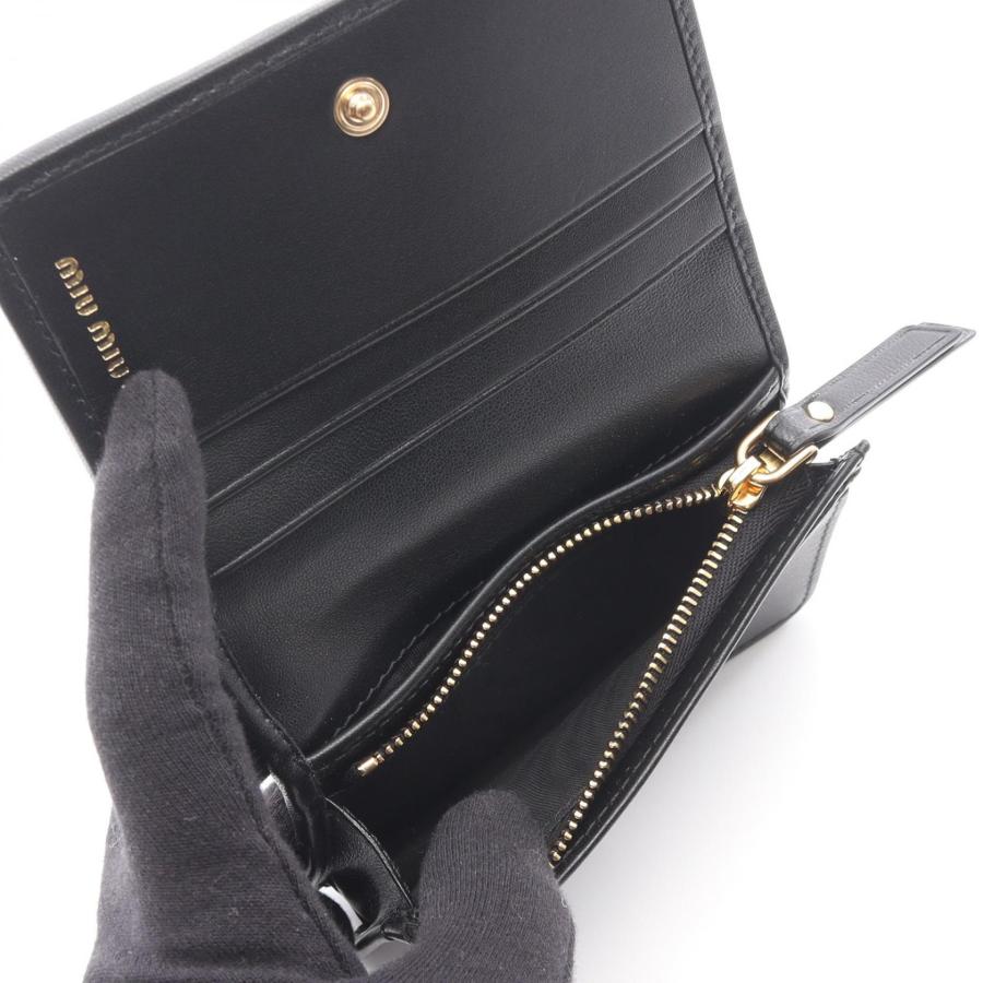 ★ミュウミュウ マテラッセ レザー 二つ折り財布 ブラック系 レディース 楽天市場】ミュウミュウ MIU MIU 二つ折り財布 MATELASSE マテラッセ