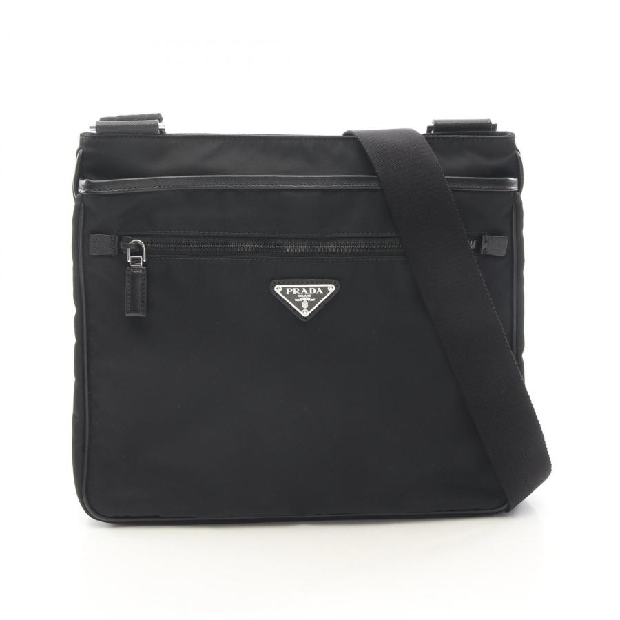 プラダ PRADA TESSUTO SAFFI ショルダーバッグ バッグ ナイロン サフィアーノレザー レディース ブラック系 【中古】 プラダ(PRADA)プラダ TESSUTO SAFFI ショルダーバッグ バッグ