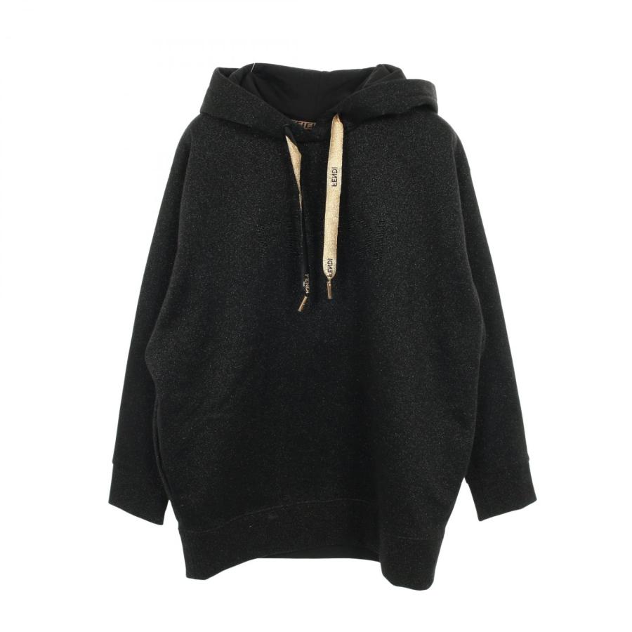 FENDI（フェンディ） ロゴ ラメ ブランドオフ ウール パーカー 中古 
