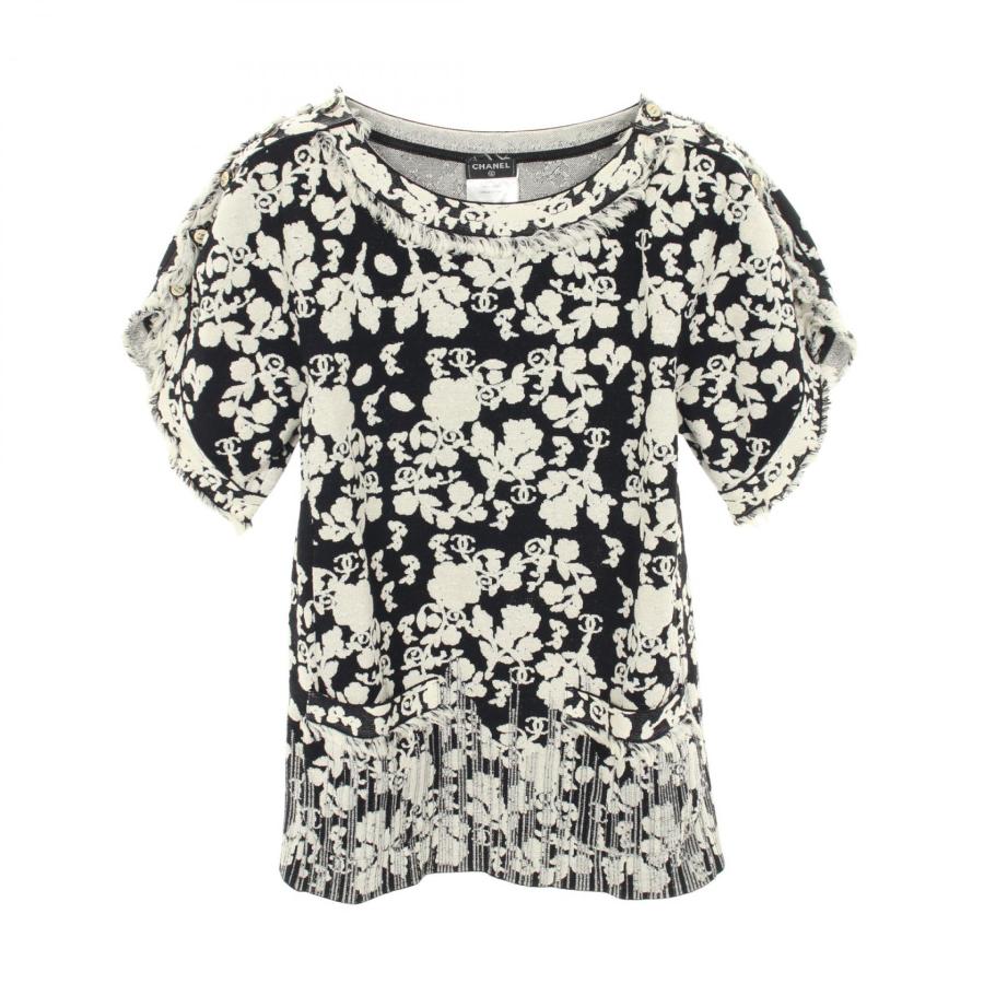 CHANEL バックココマークボタン ロングスリーブカットソー Tシャツ 38 CHANEL（シャネル） ココマークボタン ブランドオフ コットン