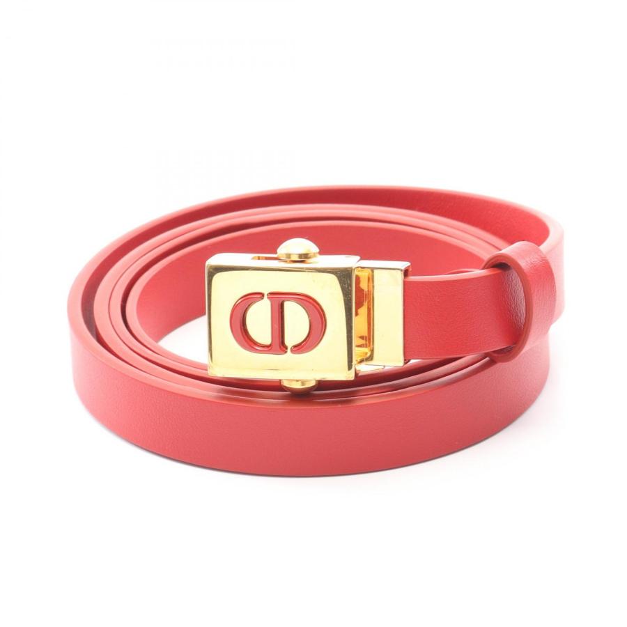 ディオール CDロゴ ブランドオフ Dior レザー ベルト 中古 レディース