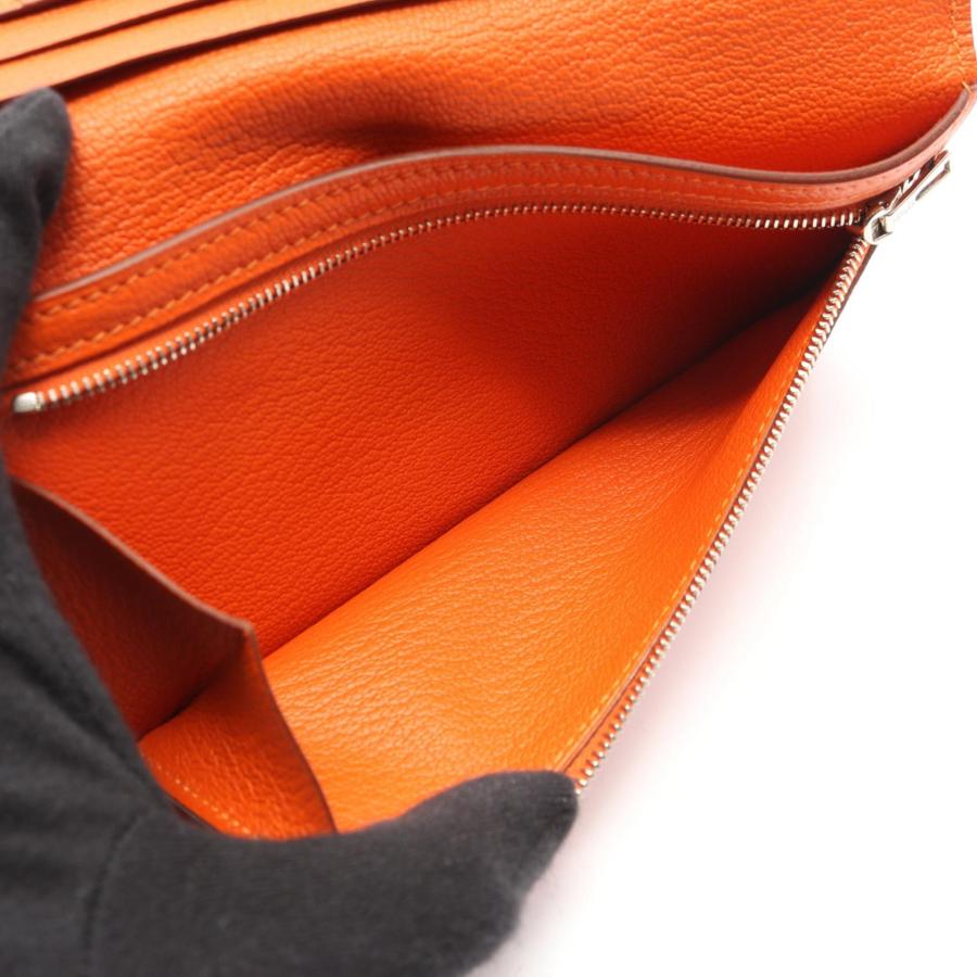 エルメス ベアンスフレ ブランドオフ HERMES レザー 二つ折り長財布 シェーブル 中古 レディースの画像
