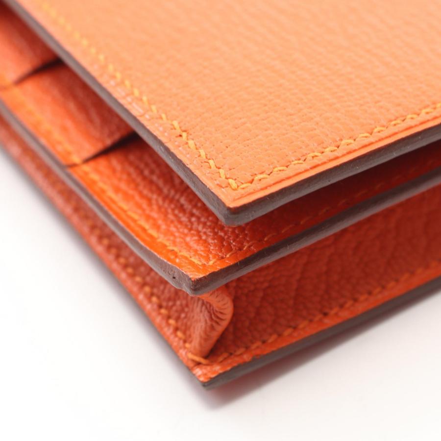 エルメス ベアンスフレ ブランドオフ HERMES レザー 二つ折り長財布 シェーブル 中古 レディースの画像