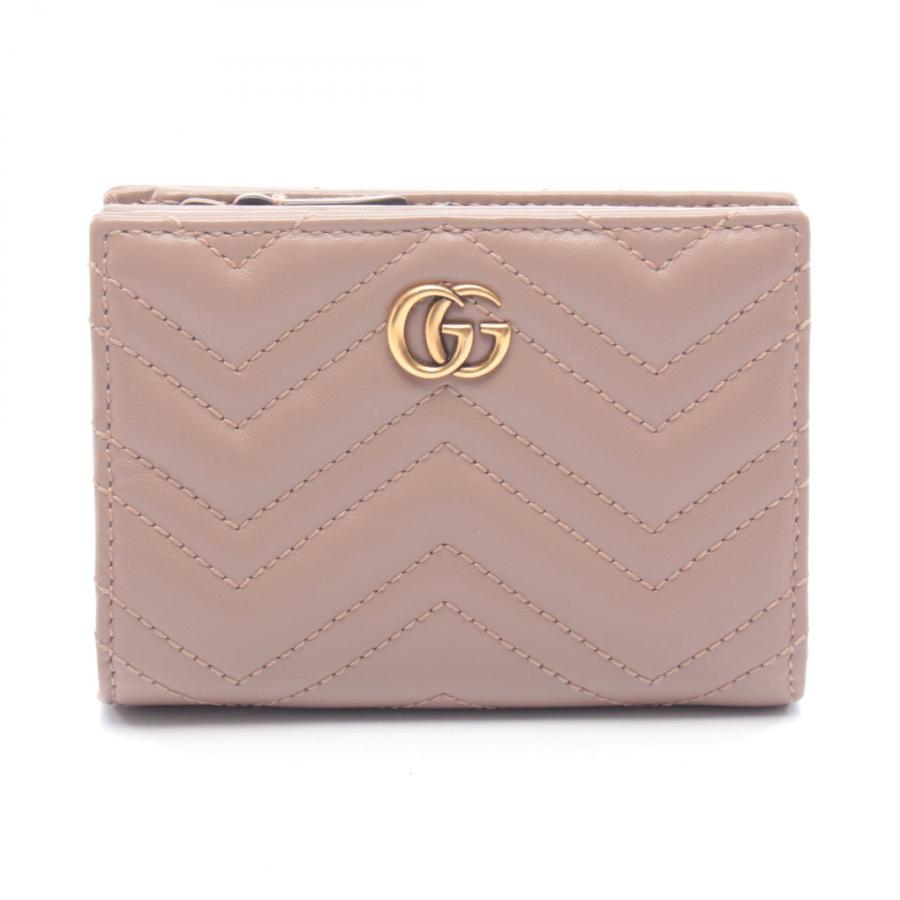 GUCCI（グッチ） GGマーモント ブランドオフ レザー 二つ折り財布